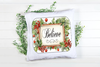 RECTANGLE SHAPED Digital Graphic Design CHRISTMAS - BELIEVE Holly and Berries - PNG SVG Farmhouse Country Home Cabin Wall Art Shelf Sitter Decor Gift Crafters Delight HAPPY CRAFTING - JAMsCraftCloset