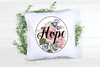 ROUND Digital Graphic Design HOPE Sublimation PNG SVG Country Farmhouse Sign Bedroom Child's Room Wall Art Decor Wreath Design Love Gift Crafters Delight HAPPY CRAFTING {{ JAMsCraftCloset }}