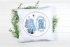 OVAL SHAPED Digital Graphic Design BLUE MERRY CHRISTMAS TREES AND SANTA Sublimation PNG SVG Christmas Decor ake House Sign Farmhouse Country Home Cabin Wall Art Decor Wreath Design Gift Crafters Delight - JAMsCraftCloset