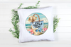 DIGITAL ROUND Graphic Design - ON BEACH TIME - Beach Coastal Decor Wedding Gift HOME DECOR Sublimation Decoupage PNG SVG PDF JPEG Wall Art Shelf Sitter Gift Crafters Delight - JAMsCraftCloset