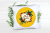 ROUND Digital Graphic Design &nbsp;Merry Christmas Holly Berries Yellow Background - CHRISTMAS DESIGN PNG-JPEG-PDF-SVG-Decoupage-Sublimation Design Graphic Country Farmhouse Home Decor HOLIDAY Decor Gift Crafters Delight - JAMsCraftCloset