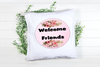 ROUND Digital Graphic Design WELCOME FRIENDS Sublimation PNG SVG Lake House Sign Farmhouse Country Home Cabin KITCHEN Wall Art Decor Wreath Design Gift Crafters Delight HAPPY CRAFTING - JAMsCraftCloset