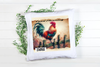 DIGITAL RECTANGLE Graphic Design GOOD MORNING ROOSTER - PNG SVG Lake House Sign Farmhouse Country Home Cabin Wall Art Shelf Sitter Decor Gift Crafters Delight {{ JAMsCraftCloset }}