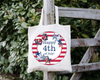 ROUND Digital Graphic Design PATRIOTIC HAPPY 4TH - DESIGN PNG-JPEG-PDF-SVG-Decoupage-Sublimation Design Graphic Country Farmhouse Home Decor HOLIDAY Decor Gift Crafters Delight - JAMsCraftCloset