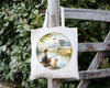 ROUND Digital Graphic Design PERFECT SUMMER DAY Little Boy and Dog Fishing First Home Sublimation Decoupage PNG SVG Country Farmhouse Home Decor Wall Art Shelf Sitter Gift Crafters Delight - JAMsCraftCloset