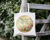 ROUND Digital Graphic Design WHERE FLOWERS BLOOM SO DOES HOPE Floral Wedding Gift First Home Sublimation Decoupage PNG SVG Country Farmhouse Home Decor Wall Art Shelf Sitter Gift Crafters Delight - JAMsCraftCloset