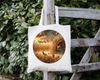 ROUND Digital Graphic Design HAPPY FALL - FOX BUNNIES and LEAVES Decor Lake Scene With Animals First Home Sublimation Decoupage PNG SVG Country Farmhouse Home Decor Wall Art Shelf Sitter Gift Crafters Delight - JAMsCraftCloset