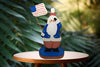 Santa Wooden Patriotic  Vintage Handmade and Hand Painted by ME Holiday Christmas Decor JAMsCraftCloset