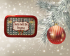 Metal Tray RED - BELLS WILL BE RINGING - HOLIDAY Wall Art Handmade Decoupaged Upcycled Metal Tray Gift - JAMsCraftCloset