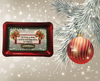 PLASTIC Tray Sparkly RED - CHRISTMAS IS DOING SOMETHING EXTRA FOR SOMEONE - HOLIDAY Wall Art Handmade Decoupaged Upcycled Metal Tray Gift - JAMsCraftCloset