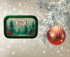 Metal Tray GREEN - CHRISTMAS IN THE HEART - CHRISTMAS IN THE AIR - HOLIDAY Wall Art Handmade Decoupaged Upcycled Metal Tray Gift - JAMsCraftCloset