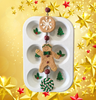 Rectangle MINI MUFFIN Tin Small Repurposed-Upcycled GINGERBREAD MAN Christmas Decor Holiday Decor Country Farmhouse Home Decor Wall Art Shelf Sitter Handmade Hand Painted Gift Idea - JAMsCraftCloset