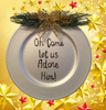 Dollar Tree Plastic SILVER CHARGER PLATE Christmas Holiday Wall Art OH COME LET US ADORE HIM Handmade Gift Idea Crafters Delight - JAMsCraftCloset