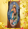 Wood Wall Art Plaque Minimalistic Nativity Scene Rectangle Decoupaged CHRISTMAS Holiday Home Decor Gift Idea - JAMsCraftCloset