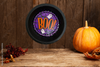 Mini Pie Pan Wall Art Handmade Hand Painted Decoupaged Wall Art Black BOO HALLOWEEN Decor Gift Idea &nbsp;- JAMsCraftCloset
