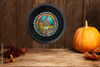 Mini Pie Pan Wall Art Handmade Hand Painted Decoupaged Wall Art Black HAPPY HALLOWEEN Decor Gift Idea - JAMsCraftCloset