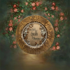 PLATE CHARGER GOLD EMBOSSED FLORAL PLASTIC ROUND DECOUPAGED Upcycled Repurposed Wall Art or Shelf Sitter LEAVE A TRAIL OF SPARKLE Home Decor Wedding Gift - JAMsCraftCloset