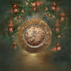 PLATE CHARGER GOLD EMBOSSED FLORAL PLASTIC ROUND DECOUPAGED Upcycled Repurposed Wall Art or Shelf Sitter A HEART OF GOLD IS WHERE THE RAINBOW BEGINS Home Decor Wedding Gift - JAMsCraftCloset