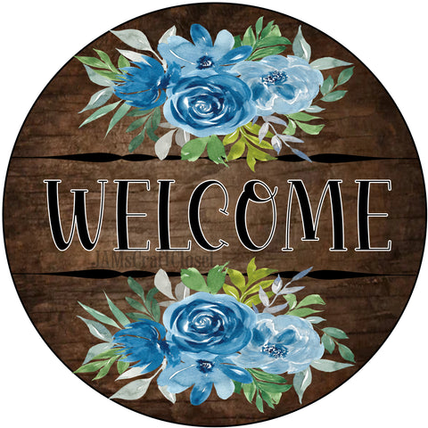 ROUND Digital Graphic Design WELCOME 3 Sublimation PNG SVG Door Sign Wall Art Wreath Design Entrance Design Crafters Delight HAPPY CRAFTING - Digital Graphic Design - JAMsCraftCloset