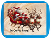 RECTANGLE SHAPED Digital Graphic Design SANTA IN SLEIGH - I AM ON MY WAY - PNG SVG Christmas Farmhouse Country Home Cabin Wall Art Decor Gift Crafters Delight HAPPY CRAFTING - JAMsCraftCloset
