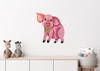 Wooden PIG 7 Hand Painted Hand Cut Pen and Ink Handmade Kitchen Decoration Wall Art Tier Tray Decoration Nursery Bathroom Home Decor Folk Art Primitive Gift Idea Unique Farmhouse Country Decor - JAMsCraftCloset