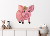 Wooden PIG 3 Hand Painted Hand Cut Pen and Ink Handmade Kitchen Decoration Wall Art Tier Tray Decoration Nursery Bathroom Home Decor Folk Art Primitive Gift Idea Unique Farmhouse Country Decor - JAMsCraftCloset