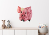 Wooden PIG 6 Hand Painted Hand Cut Pen and Ink Handmade Kitchen Decoration Wall Art Tier Tray Decoration Nursery Bathroom Home Decor Folk Art Primitive Gift Idea Unique Farmhouse Country Decor - JAMsCraftCloset