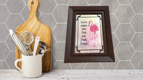 DONT MAKE ME PUT MY FOOT DOWN Vintage Natural Wood Frame Sublimation on Metal Positive Saying Wall Art Home Decor Gift Idea One of a Kind-Unique-Home-Country-Decor-Cottage Chic-Gift - JAMsCraftCloset