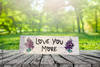 I LOVE YOU MORE Wooden Sign Wall Art Gift Idea Positive Words Handmade Hand Painted Pen and Ink LOVE Holiday Decor Gift Idea Home Decor-One of a Kind-Unique Signs-Home Decor-Country Decor-Cottage Chic Decor-Gift- JAMsCraftCloset
