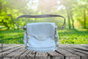 Purse Pale Blue Shoulder Strap Flap Over Type/Style Vintage (1960s to 1970s) With Chains for Decoration - JAMsCraftCloset