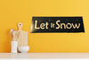 LET IT SNOW Hand Painted Wooden Wall Art Mantel Hearth Shelf Sign Christmas Decor Home Decor Gift Idea - JAMsCraftCloset