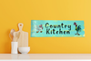 COUNTRY KITCHEN 1 Wooden Sign Wall Art Gift Idea Positive Words Handmade Hand Painted Pen and Ink Kitchen Decor Gift Idea Home Decor-One of a Kind-Unique Signs-Home Decor-Country Decor-Cottage Chic Decor-Gift- JAMsCraftCloset
