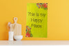 THIS IS MY HAPPY PLACE Wooden Sign Wall Art Hand Painted Citrus Green Decoupaged Florals Affirmation Gift Idea Home Decor -One of a Kind-Unique-Home-Country-Decor-Cottage Chic-Gift - arts and collectibles - home and living - wedding gift - wall decor - home sign- house plaque - kitchen - inspirational - fixer upper decor -kitchen sign - funny kitchen sign - JAMsCraftCloset