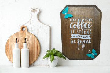 Coffee Strong and Day Sweet Wooden Sign Wall Art Handmade Hand Painted Home Decor Gift Kitchen -One of a Kind-Unique-Home-Country-Decor-Cottage Chic-Gift JAMsCraftCloset