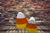 Candy Corn Chunky Wooden Patchwork Hand Painted Handmade Sparkly Halloween Fall Decoration Home Decor Holiday Set of 2 - JAMsCraftCloset