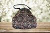 Purse Black Floral Tapestry Fabric  Hobo Type/Style Vintage (1960s to 1970s) With Shoulder Strap - JAMsCraftCloset