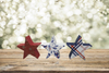 PATRIOTIC STARS SET 1 Chunky Wooden Hand Painted Handmade Sparkly Love America Patriotic Decoration Home Decor Holiday Set of 3- JAMsCraftCloset