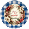 ROUND Digital Graphic Design MERRY CHRISTMAS POINSETTIAS - CHRISTMAS DESIGN PNG-JPEG-PDF-SVG-Decoupage-Sublimation Design Graphic Country Farmhouse Home Decor HOLIDAY Decor Gift Crafters Delight - JAMsCraftCloset