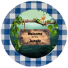 ROUND Digital Graphic Design WELCOME TO THE JUNGLE Wedding Gift First Home Sublimation Decoupage PNG SVG Country Farmhouse Home Decor Wall Art Shelf Sitter Gift Crafters Delight - JAMsCraftCloset