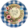 ROUND Digital Graphic Design ALL OF ME LOVES ALL OF YOU Wedding Gift First Home Sublimation Decoupage PNG SVG Country Farmhouse Home Decor Wall Art Shelf Sitter Gift Crafters Delight - JAMsCraftCloset