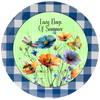 ROUND Digital Graphic Design LAZY DAYS OF SUMMER Green With Dragonfly Butterfly Bee Floral Wedding Gift First Home Sublimation Decoupage PNG SVG Country Farmhouse Home Decor Wall Art Shelf Sitter Gift Crafters Delight - JAMsCraftCloset