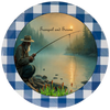 ROUND Digital Graphic Design FISHERMEN - TRANQUIL AND SERENE MAN FISHING Decor Lake Scene With Animals First Home Sublimation Decoupage PNG SVG Country Farmhouse Home Decor Wall Art Shelf Sitter Gift Crafters Delight - JAMsCraftCloset
