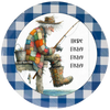 ROUND Digital Graphic Design HERE FISHY FISHY FISHY Old Fisherman First Home Sublimation Decoupage PNG SVG Country Farmhouse Home Kitchen Decor Wall Art Shelf Sitter Gift Crafters Delight - JAMsCraftCloset