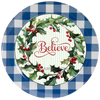 ROUND Digital Graphic Design &nbsp;Merry Christmas Holly Berries Yellow Background - CHRISTMAS DESIGN PNG-JPEG-PDF-SVG-Decoupage-Sublimation Design Graphic Country Farmhouse Home Decor HOLIDAY Decor Gift Crafters Delight - JAMsCraftCloset