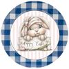 ROUND DIGITAL Graphic Design HAPPY EASTER BUNNY Sublimation PNG SVG Country Farmhouse Home Decor Sign Shelf Sitter Wall Art Decor Wreath EASTER Design Gift Crafters Delight - JAMsCraftCloset