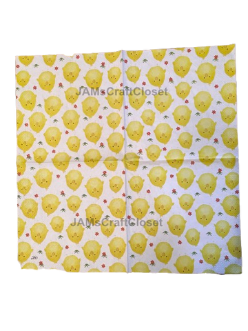 NAPKIN 21 EASTER BABY CHICKS Decoupage Craft Supplies Paper Crafts Card Making Journaling Mixed Medium Crafters Delight - JAMsCraftCloset