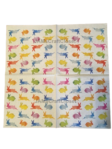 NAPKIN 22 EASTER BUNNIES Decoupage Craft Supplies Paper Crafts Card Making Journaling Mixed Medium Crafters Delight - JAMsCraftCloset