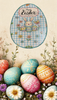 Wood Egg EASTER EGG Wall Art BUNNY WITH EGGS FLOWERS AND BLING Shelf-Sitter Gift Idea Unique Home Holiday Decor - JAMsCraftCloset