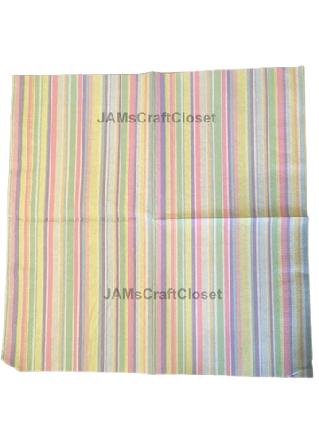 NAPKIN 23 EASTER STRIPES Decoupage Craft Supplies Paper Crafts Card Making Journaling Mixed Medium Crafters Delight - JAMsCraftCloset