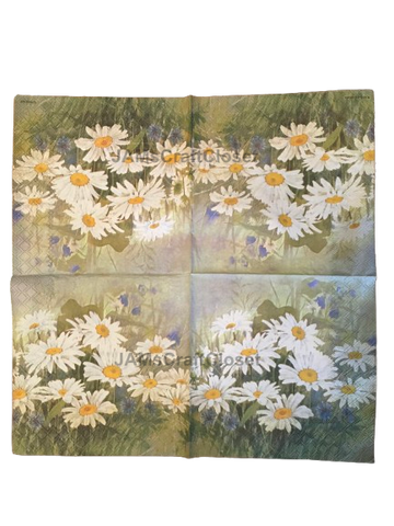 NAPKIN 26 DAISIES Decoupage Craft Supplies Paper Crafts Card Making Journaling Mixed Medium Crafters Delight - JAMsCraftCloset